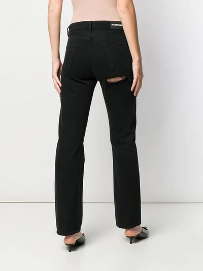 Shop Balenciaga Straight-leg Jeans In Black