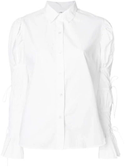 Shop Frame Laced-cuff Point-collar Shirt In White