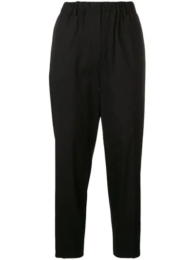 Shop Antonelli Cropped Trousers In Black