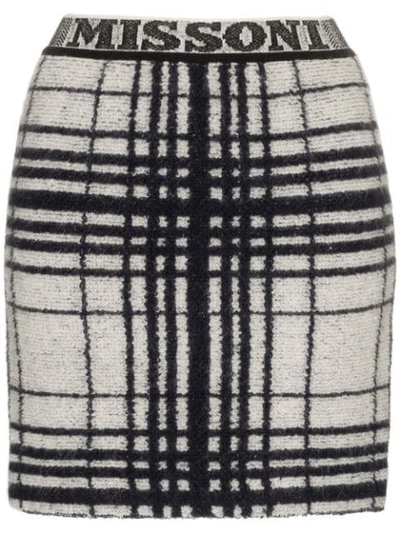Shop Missoni Logo Waistband Mini Skirt In Black