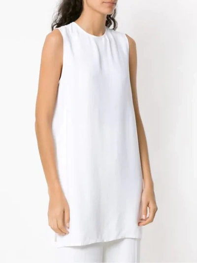 Shop Andrea Marques Sleeveless Tunic In White