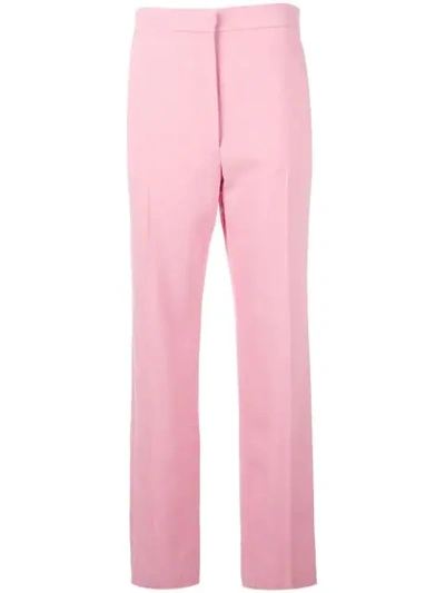 Shop Loewe Twill Slim Trousers In Pink