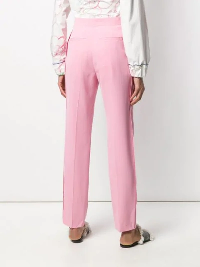 Shop Loewe Twill Slim Trousers In Pink