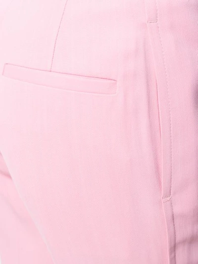 Shop Loewe Twill Slim Trousers In Pink