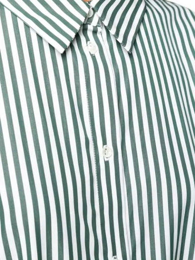 Shop Frenken Striped Shirt Dress - Green
