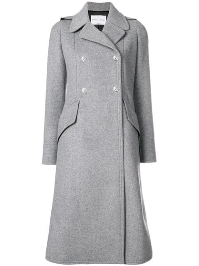 Shop Sonia Rykiel Double Breasted Coat - Grey