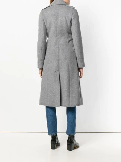 Shop Sonia Rykiel Double Breasted Coat - Grey