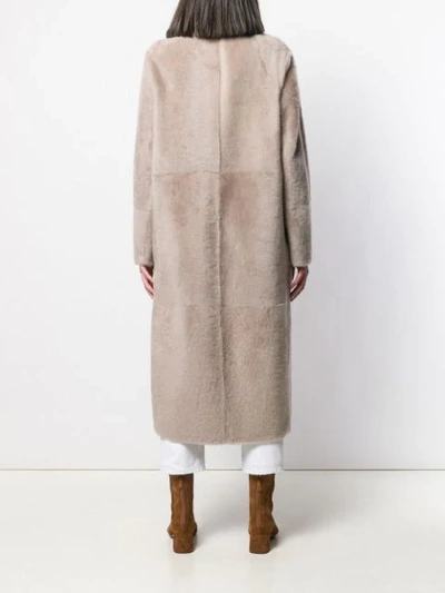 Shop Max Mara 's  Longline Coat - Grey