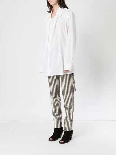 Shop Ann Demeulemeester Tailored Ruched Shirt In White