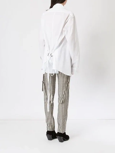 Shop Ann Demeulemeester Tailored Ruched Shirt In White