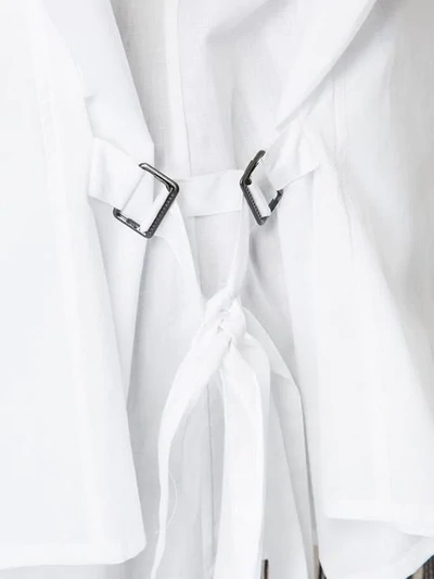 Shop Ann Demeulemeester Tailored Ruched Shirt In White