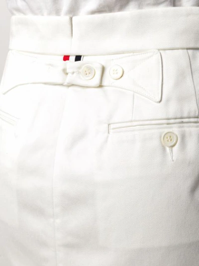 Shop Thom Browne Unlined Cotton Miniskirt In White