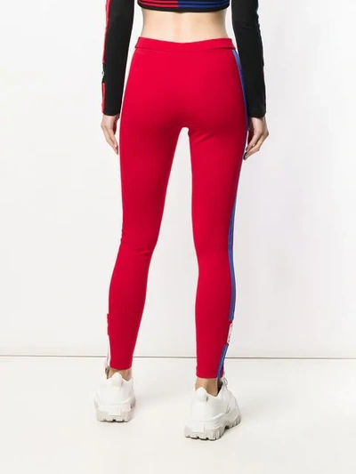 Shop Marcelo Burlon County Of Milan X Nba Side Stripes Leggings In Red