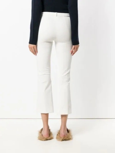 Shop Max Mara 's  Flared Cropped Trousers - White