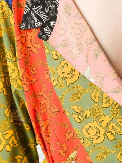 Shop Loewe Wrap Front Dress In Orange