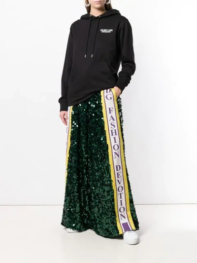 Shop Dolce & Gabbana Fashion Devotion Sequinned Trousers In Green