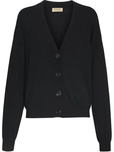 Shop Burberry Classic Cardigan In Black