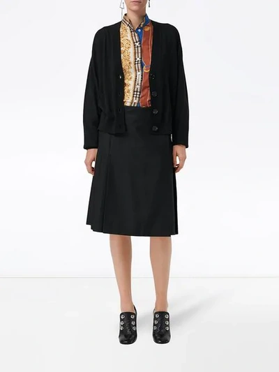 Shop Burberry Classic Cardigan In Black