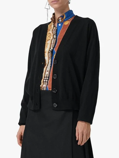 Shop Burberry Classic Cardigan In Black