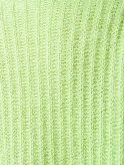 Shop Marni Ribbed Knit Sweater In Green