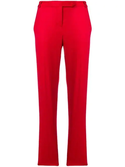 Shop Styland Cigarette Trousers In Red