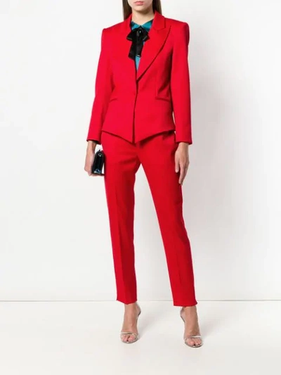 Shop Styland Cigarette Trousers In Red