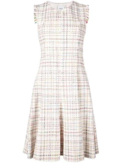 Shop Akris Punto Tweed Dress In White