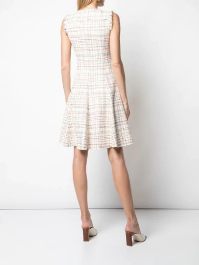 Shop Akris Punto Tweed Dress In White