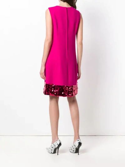 Shop Dolce & Gabbana Sequined Hem Dress In Pink