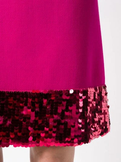 Shop Dolce & Gabbana Sequined Hem Dress In Pink