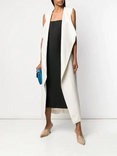 Shop Aalto Sleeveless Coat Dress In White
