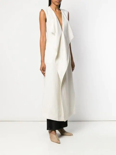 Shop Aalto Sleeveless Coat Dress In White