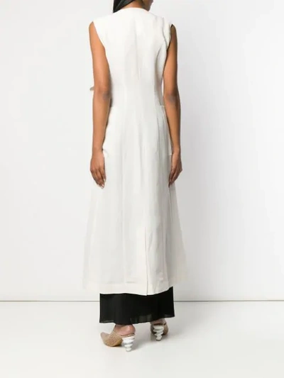 Shop Aalto Sleeveless Coat Dress In White