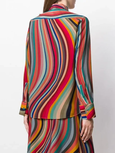 PS PAUL SMITH 波浪纹衬衫 - 红色