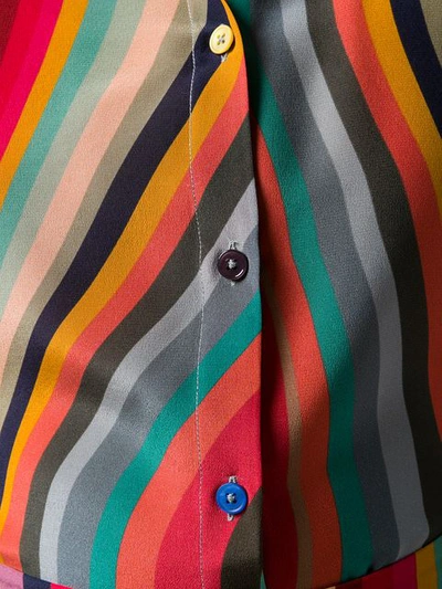 PS PAUL SMITH 波浪纹衬衫 - 红色