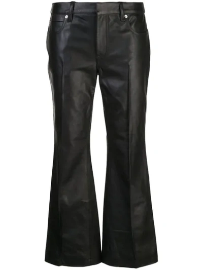 ALEXANDER WANG LOW RISE KICK FLARE TROUSERS - 黑色