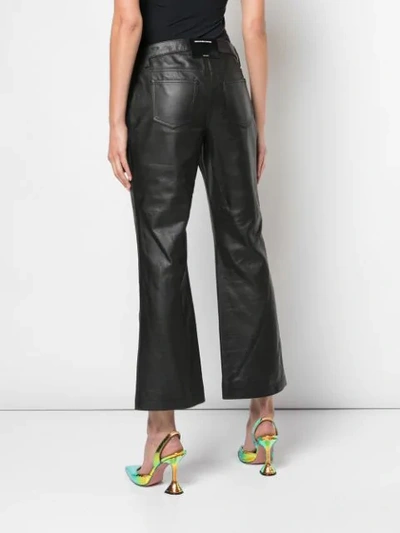 ALEXANDER WANG LOW RISE KICK FLARE TROUSERS - 黑色