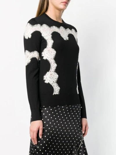 Shop Dolce & Gabbana Contrast Knit Jumper In Black