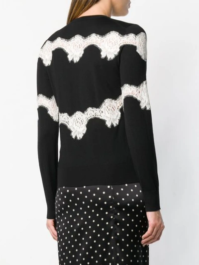 Shop Dolce & Gabbana Contrast Knit Jumper In Black
