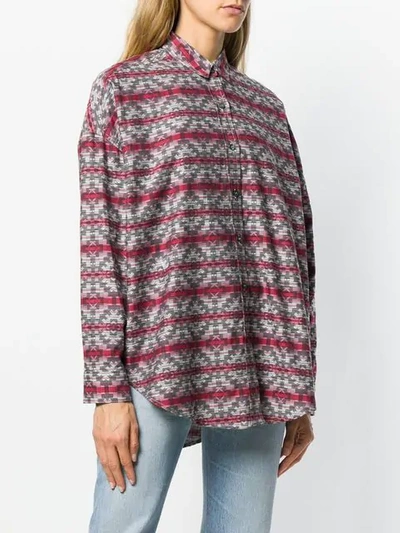 Shop Adaptation Geometric Print Shirt In Red