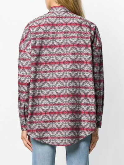 Shop Adaptation Geometric Print Shirt In Red