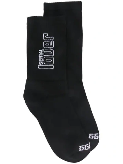 Shop Golden Goose Serial Lover Socks In Black Serial Lover