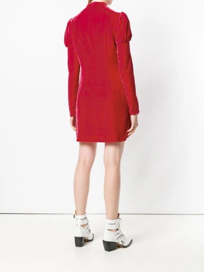 Shop Philosophy Di Lorenzo Serafini Puff Sleeve Dress In Red