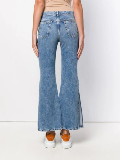 Shop Maison Margiela Cropped Flared Jeans In Blue