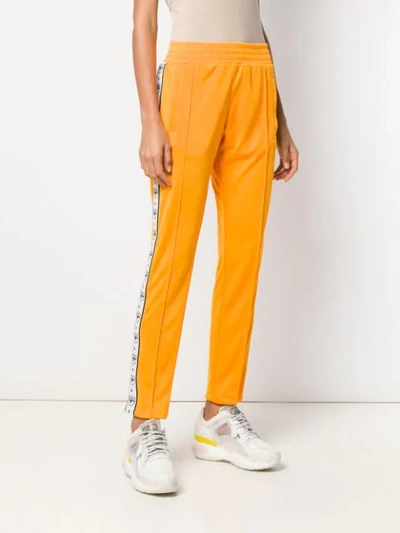 Shop Chiara Ferragni Logomania Track Pants In Orange