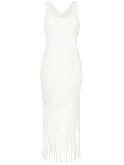 Shop Dion Lee Cut-out Layer Tank Top In White