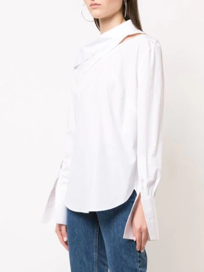 Shop Monse Asymmetric Collar Shirt In White
