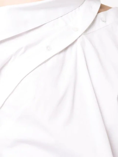 Shop Monse Asymmetric Collar Shirt In White