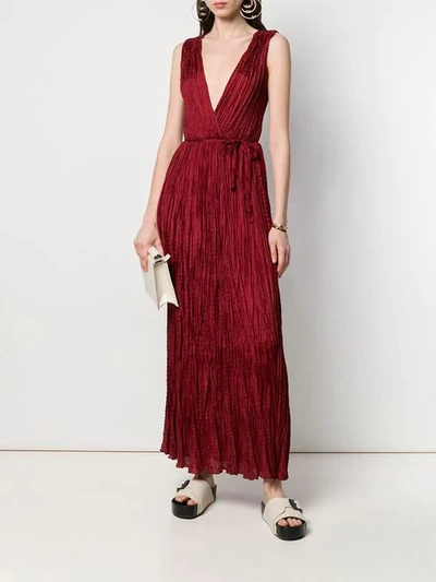 Shop Mes Demoiselles V-neck Evening Gown In Red