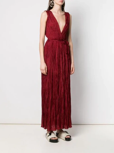 Shop Mes Demoiselles V-neck Evening Gown In Red